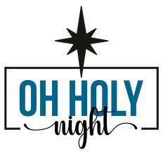 Oh Holy Night Christmas Star Framed Quote
