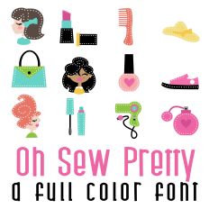 Oh Sew Pretty Full Color Font