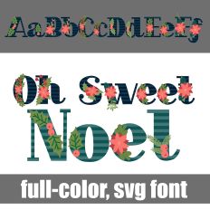 Oh Sweet Noel Navy Color Font