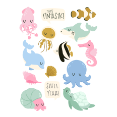 Oh Whaley Friends Stickers