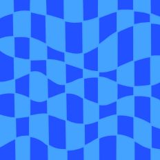 Neon Blue Wavy Retro Checkerboard Background Pattern