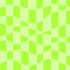 Neon Green Wavy Retro Checkerboard Background Pattern