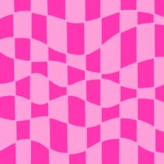 Neon Pink Wavy Retro Checkerboard Background Pattern