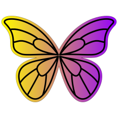 Ombre Butterfly 