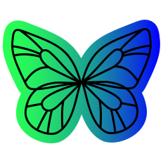 Ombre Butterfly