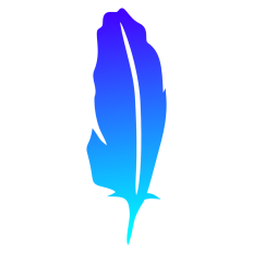 Ombre Blue Feather