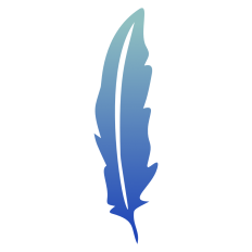Ombre Blue Feather
