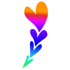Ombre Rainbow Heart