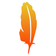 Ombre Orange Feather