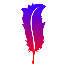Ombre Purple Feather