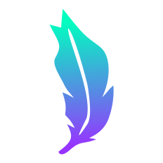 Ombre Blue Feather