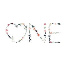 Floral Art for First Birthdays or Anniversaries