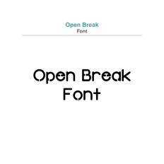 Open Break Font