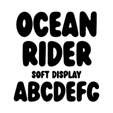 BFC Ocean Rider Soft Bubble Display Font
