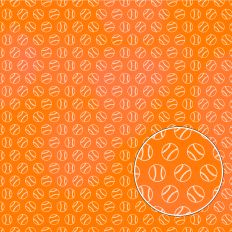 Orange Baseball Background Pattern