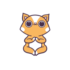 Happy smiling Cat doing Yoga