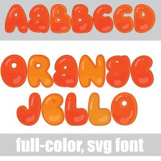 Orange Jello Color Font