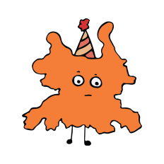 Cute Birthday Monster | Orange Lunchbox Monster