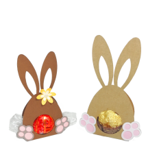 Chocolate holder with bunny ears and paws