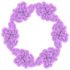 Pretty Scrolly Ornamental Frame Border Sketch SVG 