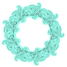 Ornamental Frame Border Sketch SVG Design 