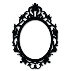 Halloween Mirror Ornate Vintage Mirror Cut File