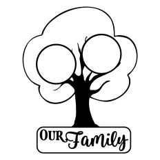 Family Tree Circle Frame - 2 People