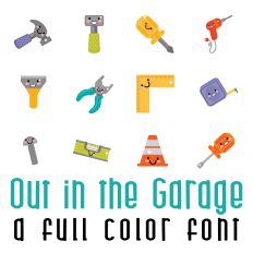 Out In the Garage Full Color Font