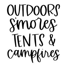 Outdoors Smores Tents and Campfires