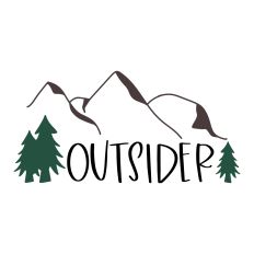 Outsider with Trees and Mountains