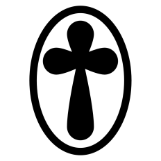Cross Oval Medallian