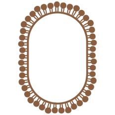 Oval  Pom Pom Frame