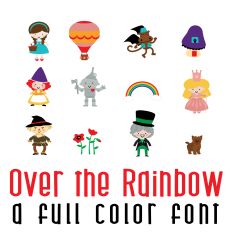 Over the Rainbow Full Color Font