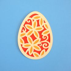 Easter Egg Mandala with Flowers
