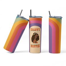 20 oz Tumbler Wrap for Sublimation - Retro Hippy Girl 