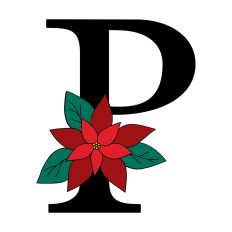 P Poinsettia Monogram