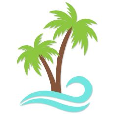Beach Palm Trees, Cute Summer Tree Design