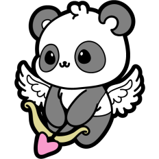 cute cupid panda