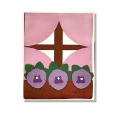 Pansy Window Box Card SVG Cut File