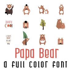 Papa Bear Full Color Font