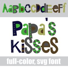 Papa's Kisses Color Font