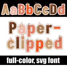 Paperclipped Pumpkin Color Font