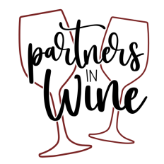 Partners in Wine Drinkware Saying
