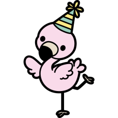 cute party flamingo