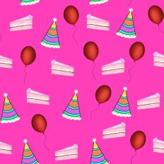 Party girl pattern paper - pink background