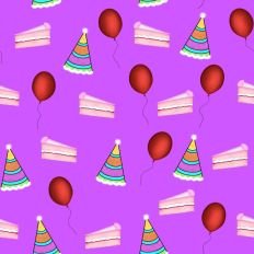 Party girl pattern paper - purple background