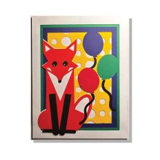 Fox Balloons 3D Layered Greeting Card SVG Cut File