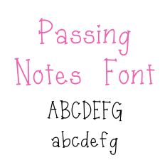 Passing Notes Font