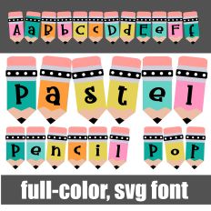 Pastel Pencil Pop Color Font