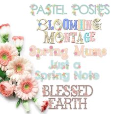 Pastel Posies Color Font Bundle